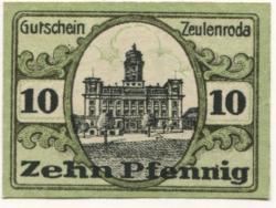 Zeulenroda - Stadt - - 1.1.1920 - 10 Pfennig