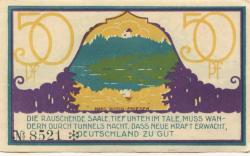Ziegenrück - Stadt - 1.9.1921 - 50 Pfennig