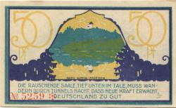 Ziegenrück - Stadt - 1.9.1921 - 50 Pfennig