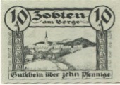 Zobten (heute: PL-Sleza) - Stadt - 25.10.1919 - 10 Pfennig