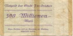 Zweibrücken - Stadt - 14.8.1923 - 500 Millionen Mark 