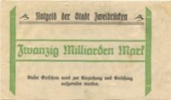 Zweibrücken - Stadt - 14.8.1923 - 1.4.1924 - 500 Millionen Mark 