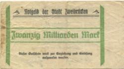 Zweibrücken - Stadt - 14.8.1923 - 1.4.1924 - 500 Millionen Mark