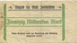 Zweibrücken - Stadt - 14.8.1923 - 1.4.1924 - 500 Millionen Mark 