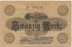 Zwickau - Amtshauptmannschaft - 1.11.1918 - 20 Mark 
