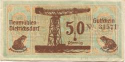 Neumühlen-Dietrichsdorf (heute: Kiel) - Gewerbetreibende - - 31.12.1922 - 50 Pfennig