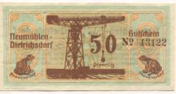 Neumühlen-Dietrichsdorf (heute: Kiel) - Gewerbetreibende - - 31.12.1922 - 50 Pfennig