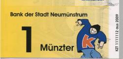 Neumünster - Bank der Stadt Neumünstrum - 2009 - 1 Münzter