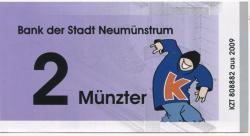 Neumünster - Bank der Stadt Neumünstrum - 2009 - 2 Münzter