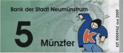 Neumünster - Bank der Stadt Neumünstrum - 2009 - 5 Münzter