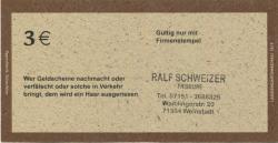 Weinstadt-Endersbach - Schweizer, Ralf, Friseure, Waiblinger Str. 20 - 3.10.2019 - 3 Euro
